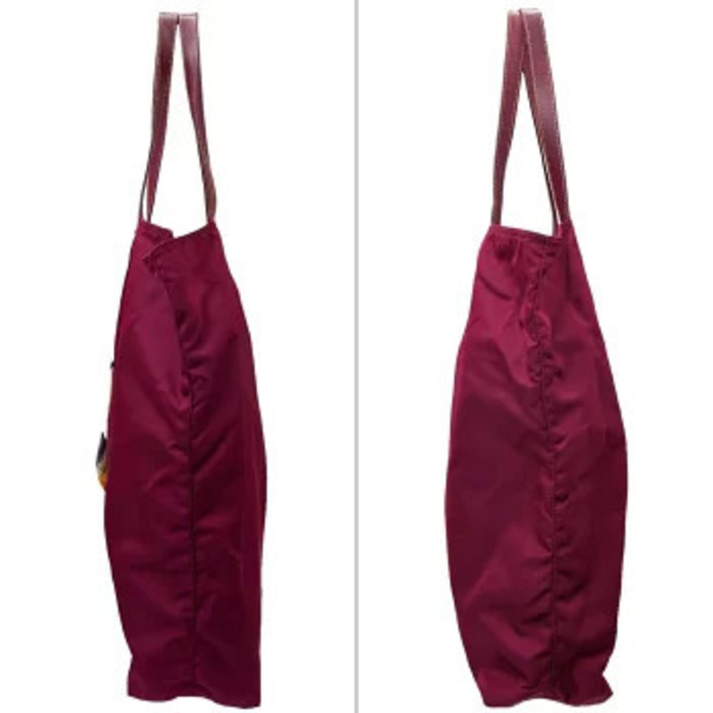 PRADA Tessuto Robot Tote Bag Bordeaux Red - Picture 3 of 10